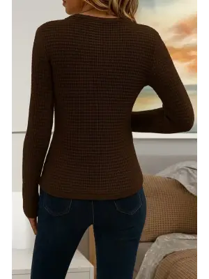 Kadın Uzun Kollu Bisiklet Yaka Triko Kazak