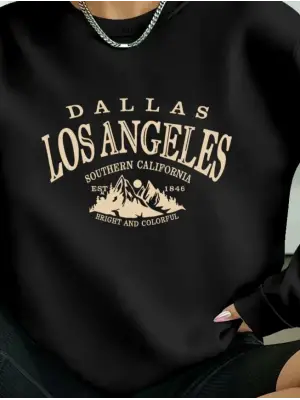 Kadın Uzun Kollu Bisiklet Yaka Bluz