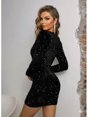 Göz Alıcı Mini Pülpayet Elbise