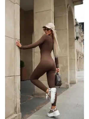 Kadın Uzun Kollu Fermuarlı Kaşkorse Tulum