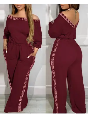 Kadın Şerit Desenli Midi Boy Tulum