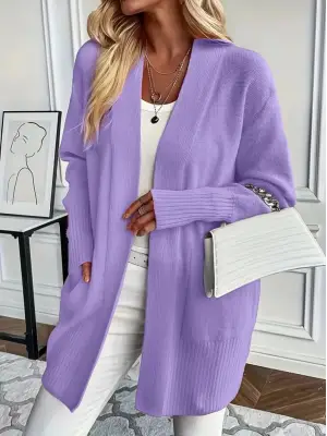 Kadın Uzun Kollu önü Açık Triko Hırka