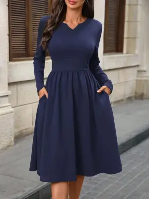 Modern Cepli Midi Krep Elbise