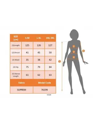 Kadın Uzun Kollu V Yakalı çiçek Desenli Maxi Süprem Elbise