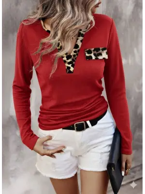 Kadın Uzun Kollu V Yakalı Kaşkorse Bluz