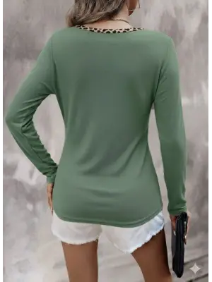 Kadın Uzun Kollu V Yakalı Kaşkorse Bluz