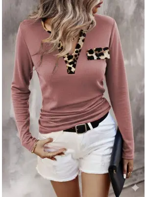 Kadın Uzun Kollu V Yakalı Kaşkorse Bluz