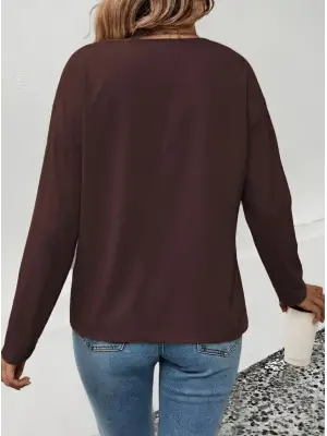 Trend Leopar Detaylı Viskon Bluz