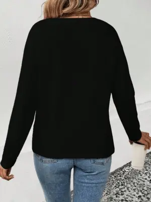 Trend Leopar Detaylı V Yakalı Viskon Bluz