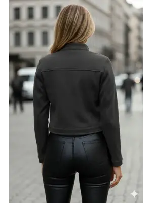 Zarif Süet Kısa Ceket