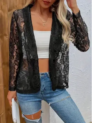 Zarif Dantelli Kadın Ceket