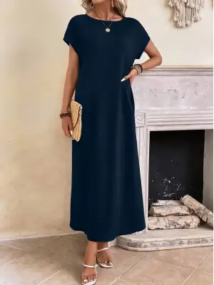 Omarı Şık ve Rahat Uzun Kollu Elbise