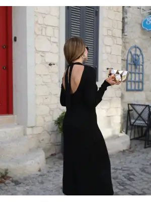 Kadın Midi Triko Elbise - Konforlu ve Şık