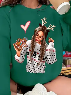 Kadın Yılbaşı Özel Uzun Kollu Bluz