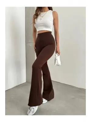 Kadın Yüksek Bel Ispanyol Paça Tayt