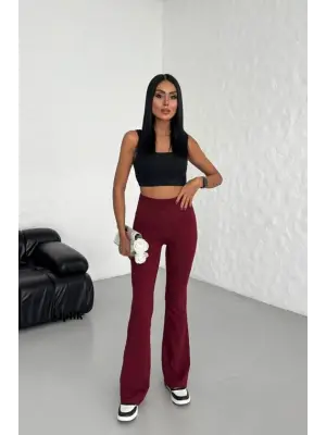 Kadın Yüksek Bel Ispanyol Paça Tayt