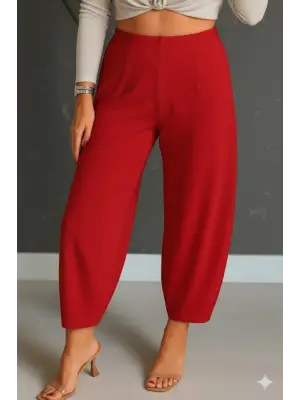 Kadın Yüksek Bel Krep Pantolon