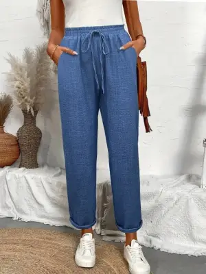 Omarı Yüksek Bel Bağcık Detaylı Aerobin Pantolon