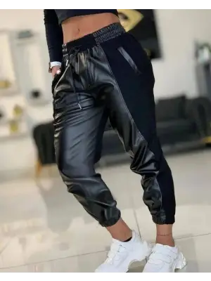 Trend Yüksek Bel Cepli Dalgıç Pantolon