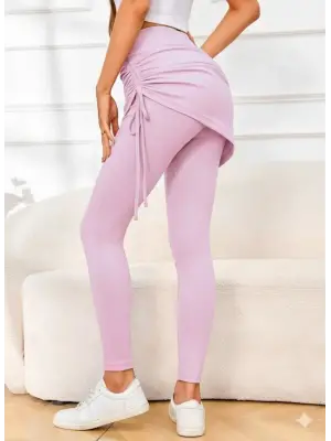 Kadın Yüksek Bel Yandan Büzgülü Alttan Uzun Kaşkorse Tayt Etek