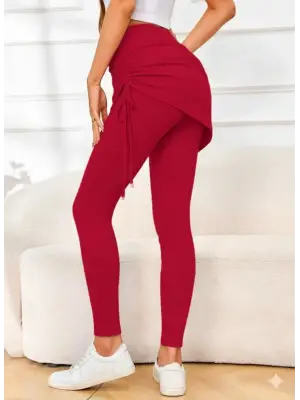 Kadın Yüksek Bel Yandan Büzgülü Alttan Uzun Kaşkorse Tayt Etek