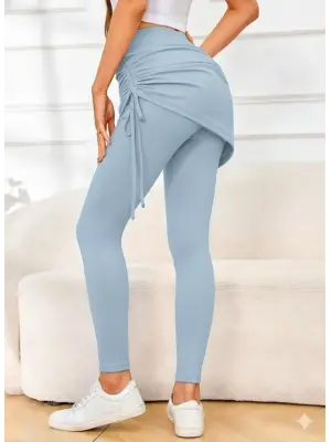 Kadın Yüksek Bel Yandan Büzgülü Alttan Uzun Kaşkorse Tayt Etek