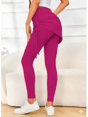 Kadın Yüksek Bel Yandan Büzgülü Alttan Uzun Kaşkorse Tayt Etek