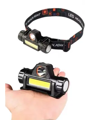 Kafa Lambası Çalışma Işığı Süper Parlak Mıknatıslı Lityum Lion Pilli