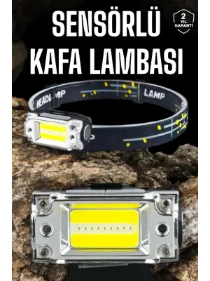 Kafa Lambası Kamp Feneri Balıkçı Feneri Başlıklı Suya Dayanıklı