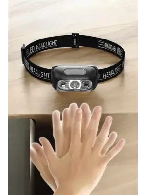 Kafa Lambası Kamp Lambası Led Işık Şarjlı Ayarlanabilir