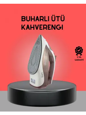 Kahverengi Buharlı Ütü 2200w Sürekli Buhar 120 G Şok Buhar