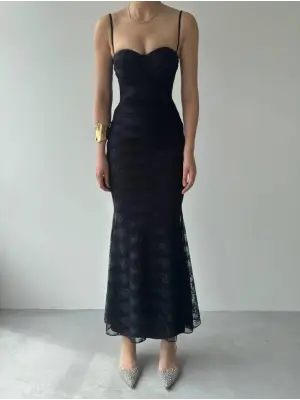 Kalıse İp Askılı Elbise