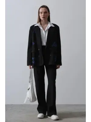 Kalpli Ceket Takım - Siyah