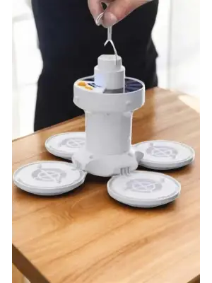 Kamp Lambası Işıldak Beyaz Işık Güneş Enerjili Solar Aydınlatma 5 Kanatlı Katlanabilir