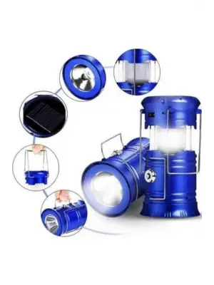 Kamp Lambası Solar Şarjlı Kızaklı Kamp Feneri Led Lamba Işıldak