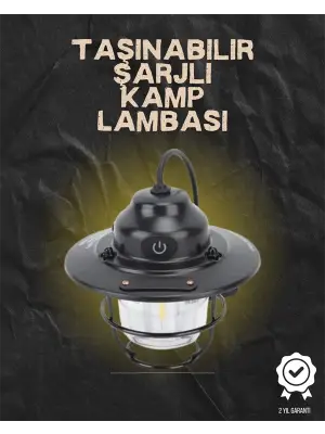 Kamp Ve Bahçe İçin Retro Led Fener – Sıcak Işık, Uzun Ömürlü Batarya