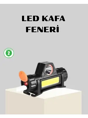 Kamp Ve Doğa İçin Şarjlı Led Baş Feneri – Mıknatıslı, Su Geçirmez