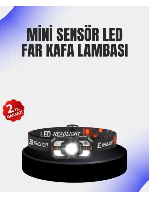 Kamp Ve Yürüyüş İçin Sensörlü Led Kafa Feneri Ayarlanabilir