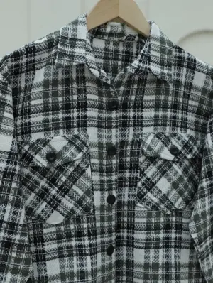 Omarı Trendy Kapaklı Cepli Tüvit Gömlek - Haki