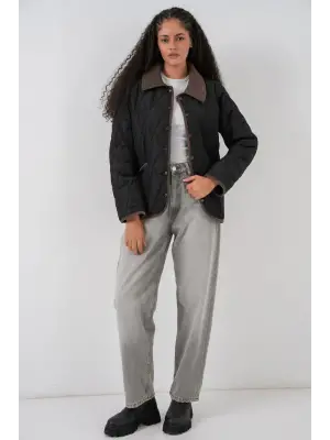 Kapitone Oversize Mont 5226 - Siyah