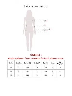 Kapşonlu Önü Düğmeli Astarlı Peluş Kaban  -Siyah