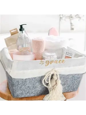 Omarı Çok Amaçlı Kare Keçe Saklama Kutusu Mega Boy