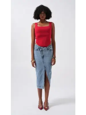 Omarı Kadın Kışlık Askılı Bodysuit