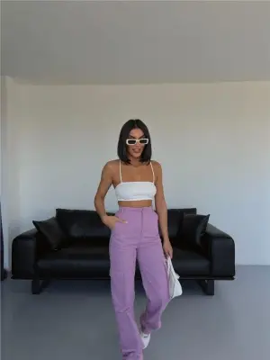 Rahat Lila Kargo Pantolon