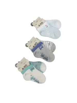 Katamino Rocky 2  Li Abs Erkek Bebek Patik Çorap K20404 Asorti