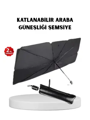 Katlanabilir Ön Cam Güneşliği Şemsiye – Her Araca Uygun Isı Ve Işık Koruması
