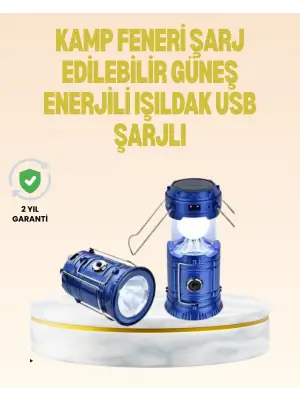 Katlanabilir Usb Çıkışlı Kamp Feneri – Şarj Edilebilir, Dayanıklı Ve Çok Fonksiyonlu