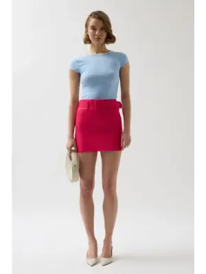 Kemerli Mini Etek