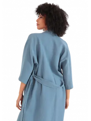 Yenilikçi İndigo Kimono Üst
