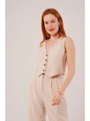 Kırçıllı Desen Bej Takım